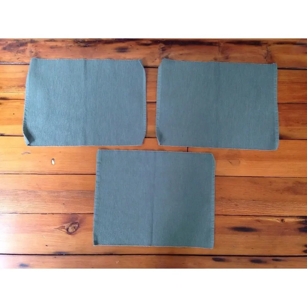 IKEA Set of 3 Marit Teal Green Cotton Polyester Blend Table Linen Placemat